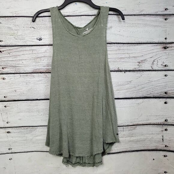 American Eagle Large Green Stripe Tank Top - Picture 1 of 7